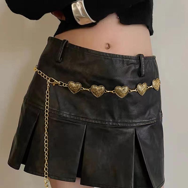 Новая корейская Y2K этнический стиль сердце кисточка поясная цепочка преувеличенная однослойная цепочка на тело женская модная цепочка для вечеринки украшение подарок