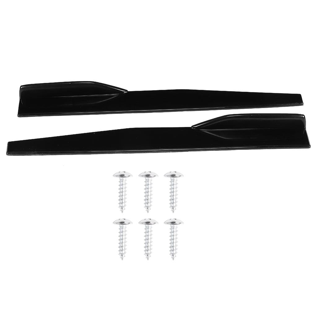 29.3in Car Side Skirt Rocker Splitters Universal AntiScratch Protector Glossy Black Modified Parts