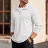 Men's Quarter-Zip Stand Collar Sweatshirt Loose Pullover Top for Daily Wear