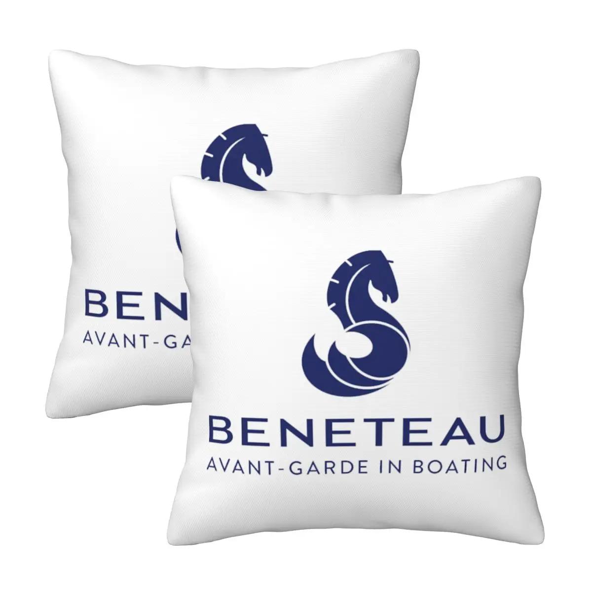 Beneteau Sailboat Sailing Yacht 2 Pcs Square Pillowcase Pillow Cover Cushion Decor Comfort Throw Pillow For Home Sofa Peach skin 18*18(CM)-2Pcs