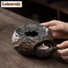 Japanese Gilded Iron Glaze Lotus Pot Warm Tea Stove Coarse Candle Heating Table Insulation Base Boiling Kettle Kung Fu Teaset