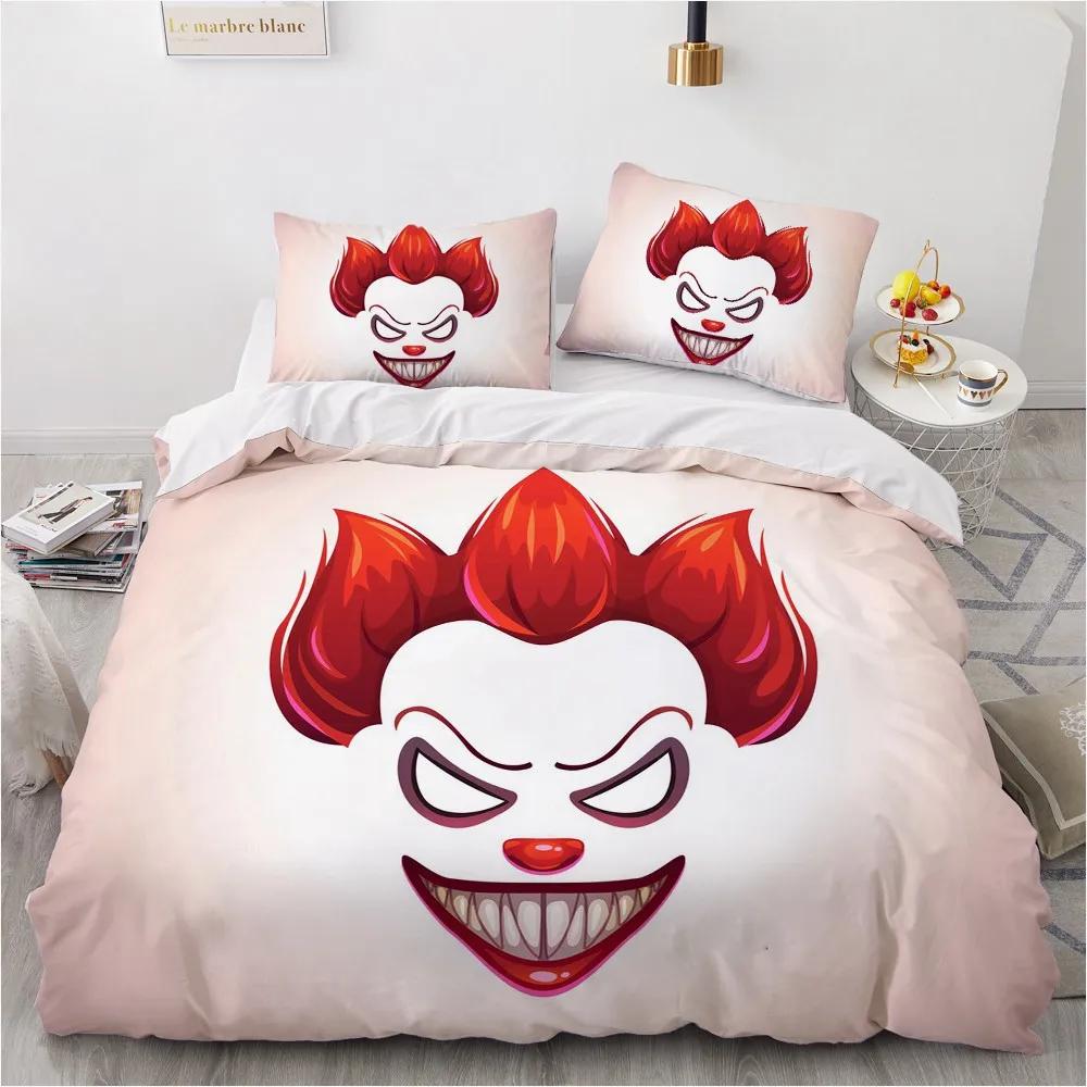 Halloween King Queen Duvet Cover Kawaii Black Cartoon Dryad Ghost Bedding Set For Kids Boys Pumpkin 2/3Pcs Polyester Quilt Cover
