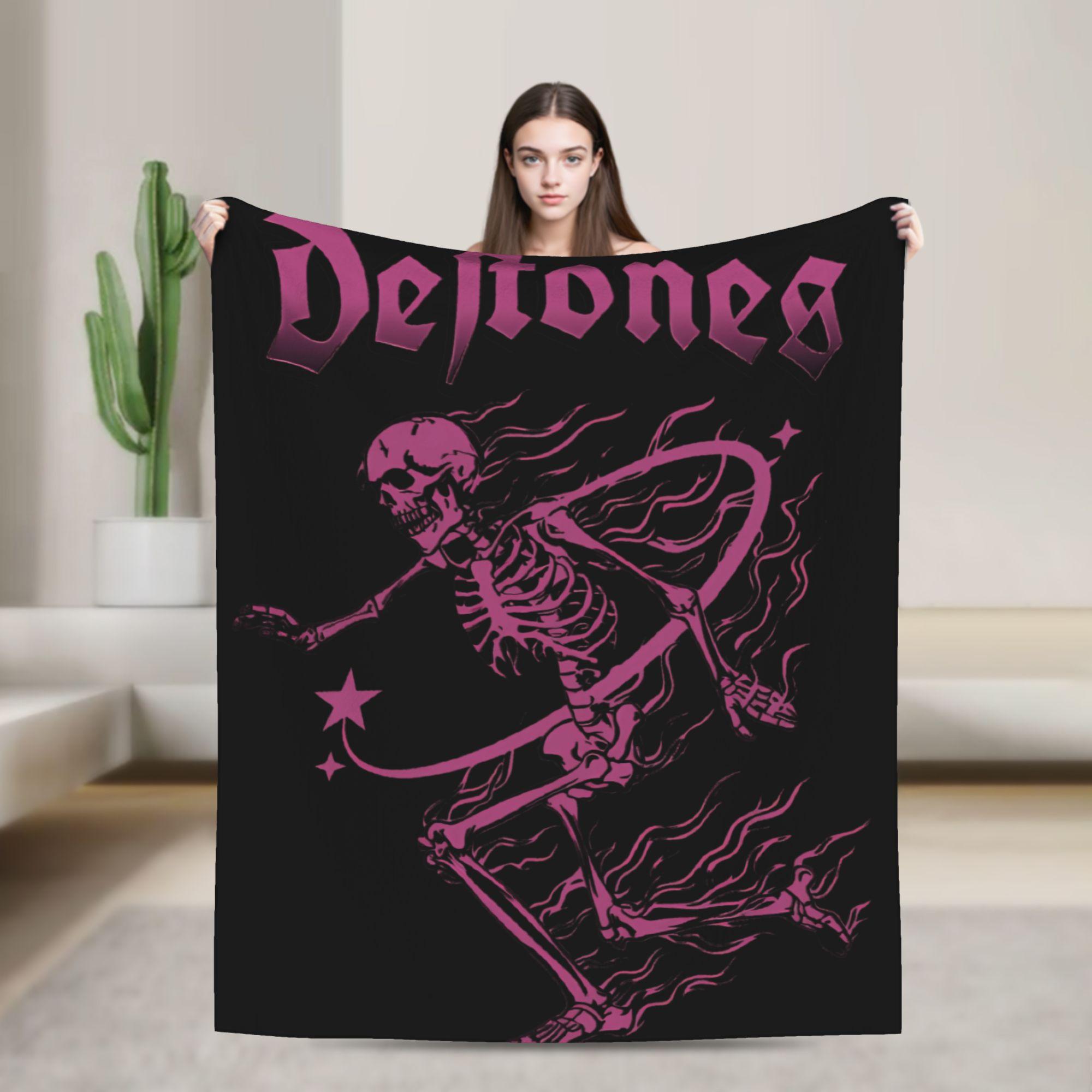 

D-Deftoness Nu Metal Super Soft Blankets Kids Adult Plush Throw Blanket Fashion Home Decor Flannel Bedspread Sofa Bed Cover 75cmx90cm чёрный