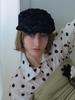 Poejidam Moire Fur Flat Cap In Black
