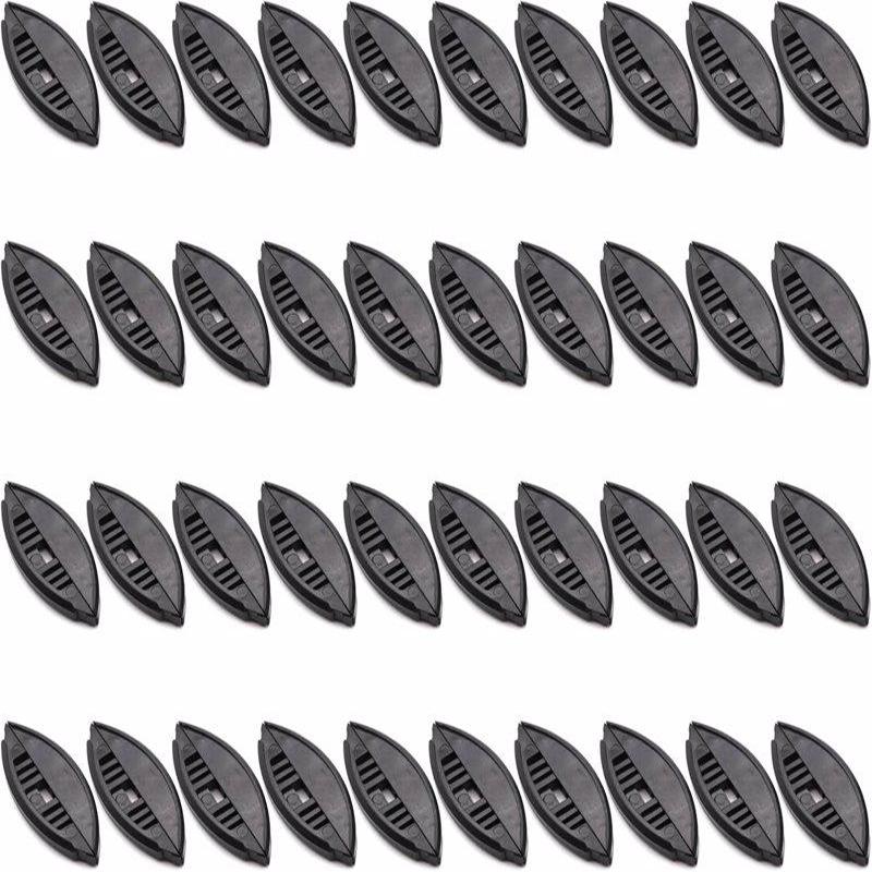 

50Pcs Non-perforated Invisible 2-in-1 Connector Concealed Cabinet Panel Type Easy To Install Lamino Invisible Connector Black
