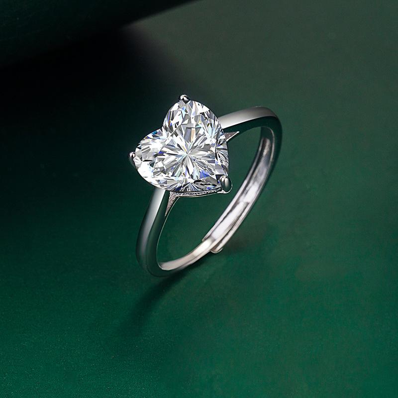 Sace Gems Anel clássico de liga de cobre com zircão, joia feminina, promessa de casamento, presente de festa