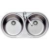 Évier - Teka - DR-80 2C - 2 Bacs - Métal - Gris - Inox