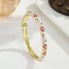 Color Plated Enamel Bracelet Retro Enamel Flower Bangle Cloisonne Bracelet  Traditional Style