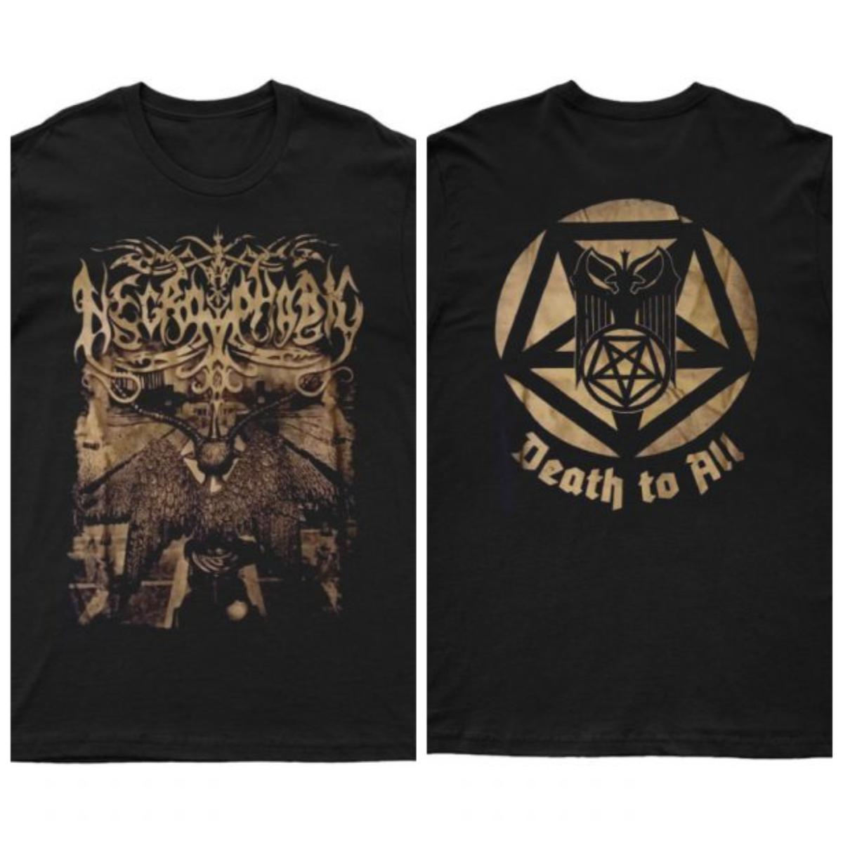 

2025 New NECROPHOBIC Printed Unisex Street Fashion Trendy Short Sleeves Made of Pure Cotton Round 4XL