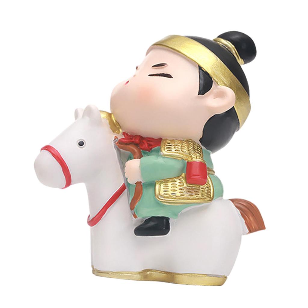 Car Dashboard Decoration Resin Miniature Figurine Chinese Mythical Figure for Entrance Cabinet Home Bedroom Desk Centerpiece