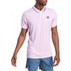 adidas Logo Print Casual Short Sleeve Polo Shirt Men Polo Shirts Pink IA8286