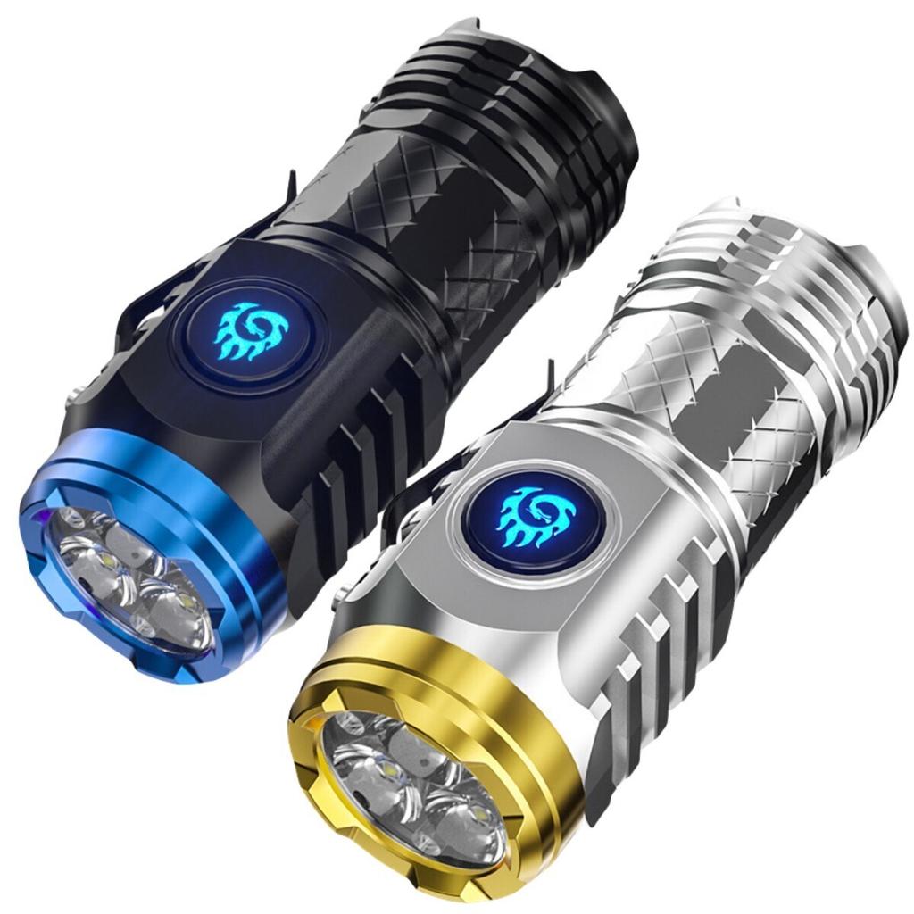Mini High Brightness Flashlight Powerful Led Flashlight 3 Modes Usb Rechargeable Flash Light Flashlights with Tail Magnet