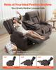 Loveseat Recliner Sofa, Power Reclining Couch with Heating & Massage, Suede Electric Recliner Sofa with Center Console, USB Ports, Cup Holders & Side