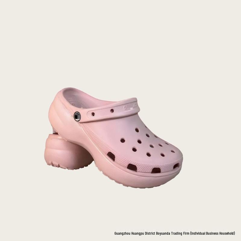 Women's Summer 2025 Thick-Soled Cloud Hole Beach Sandals with Inner Lift