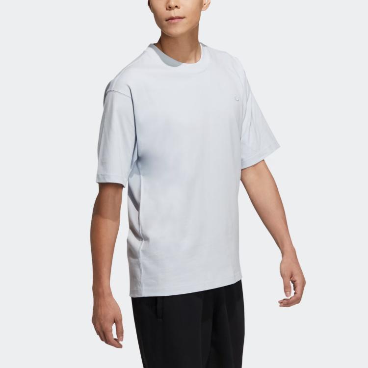 Adidas Originals Adicolor Series Solid Sport Loose Round Neck T-shirt Men Tops Blue HC8583