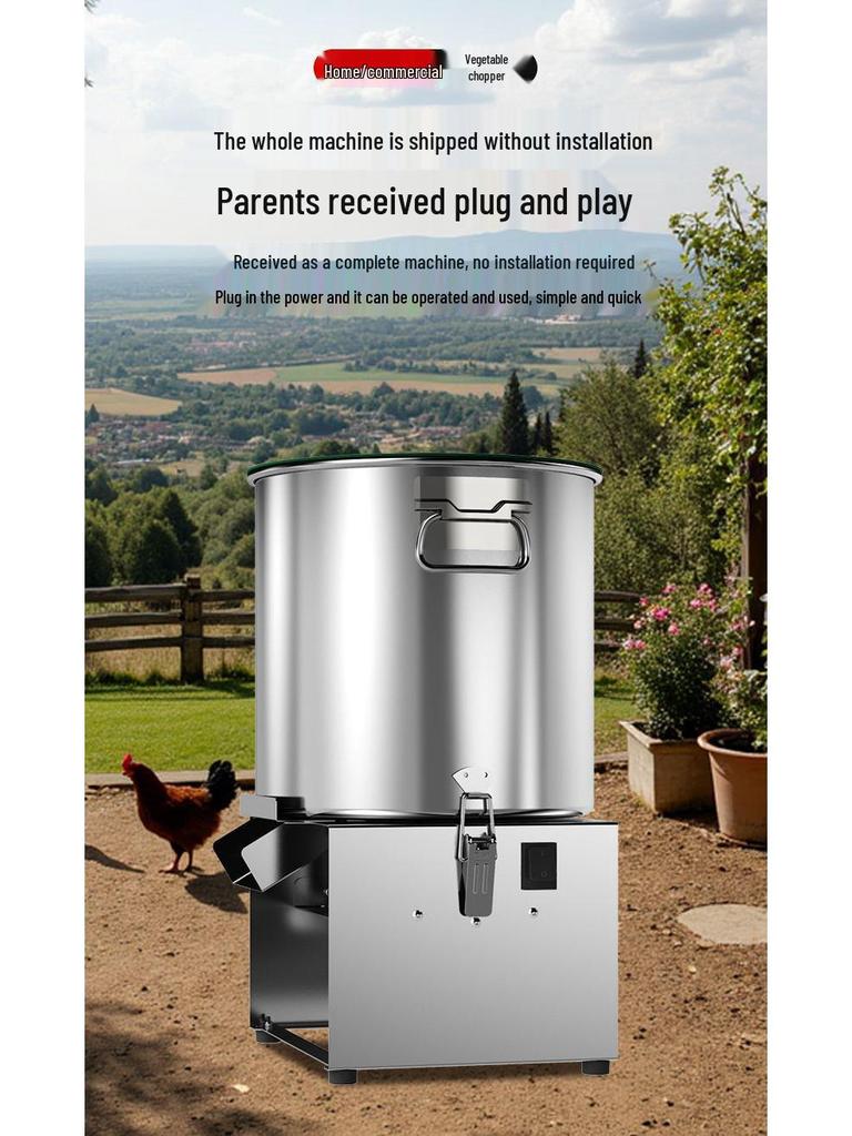 Multi-Function Stainless Steel Grass & Vegetable Chopper for Poultry and Home