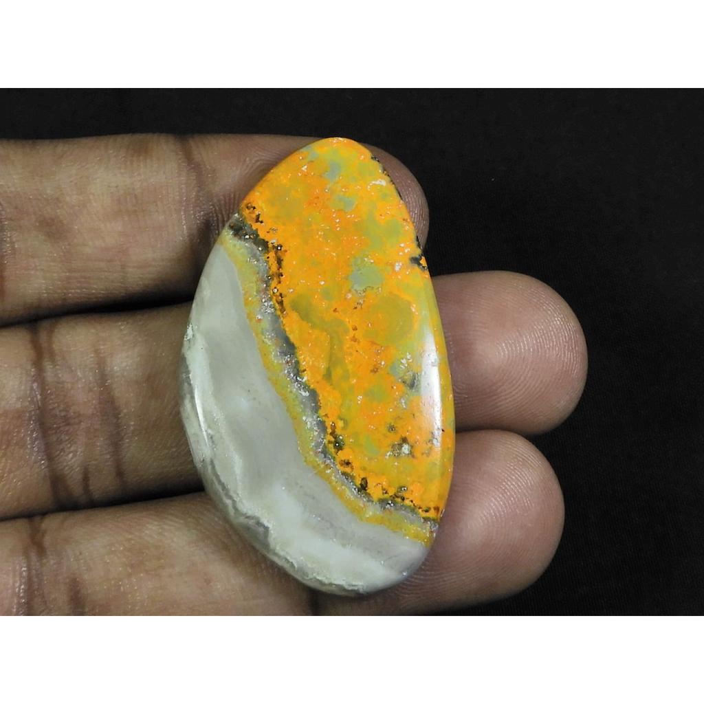 26X45X06MM Natural Bumble Bee Jasper Fancy Cabochon Loose Gemstone 64Cts. D-108