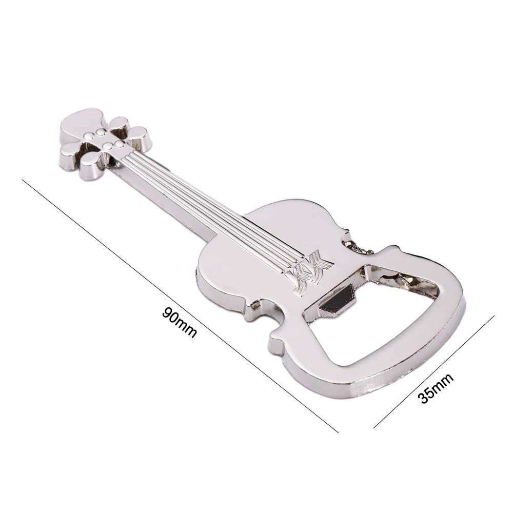 New Guitar Design Silver Color Beer Opener Unique Gift Guitar Shaped Bottle Opener Zinc Zinc Zinc Alloy
