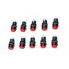 10PCS Round Illuminated Push Button Switch 16mm 5Pin Green Reset Button Control Switch with LED Indicator