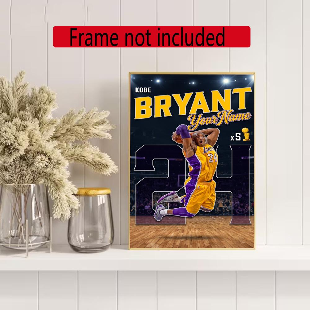 Kobe Personalized Name Diamond Paintings Mosaic Wall Round Diamond Art Painting Kits Embroidery Crystal Accessories Frameless