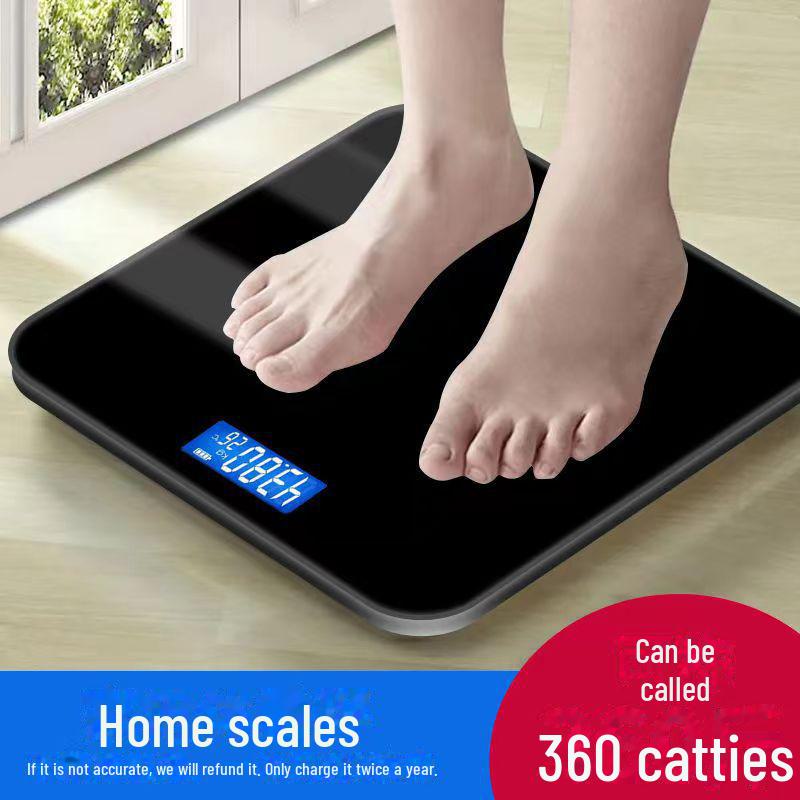 Rechargeable Electronic Scale: Accurate Body Weight Loss Scale - Cute Design - High Precision - One Piece Delivery