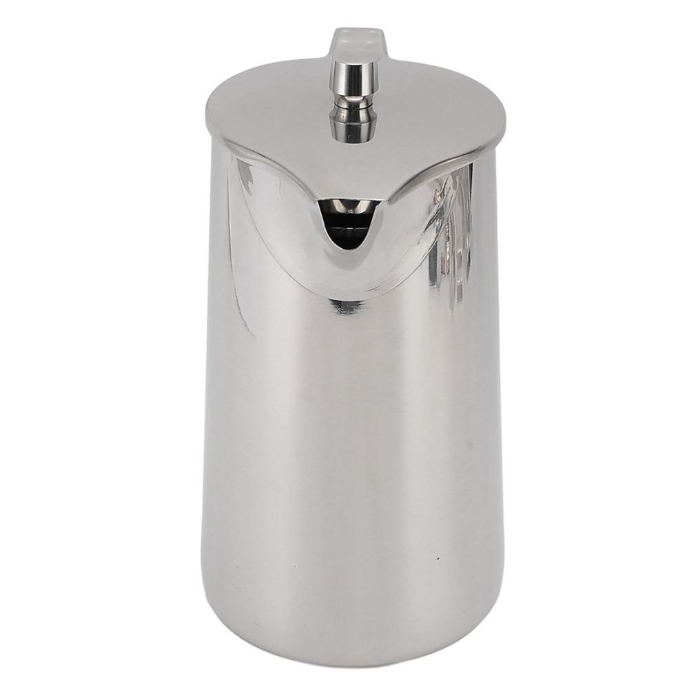 Silver Cold Water Kettle Stainless Steel Beverage Pitcher Modern Water Jug  Home Restaurant