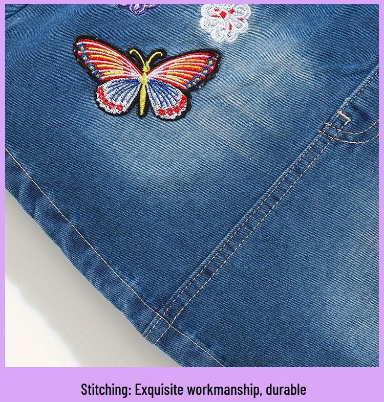 Robe Salopette en Denim d'Automne pour Filles - Style Tendance Européen et Américain pour Enfants