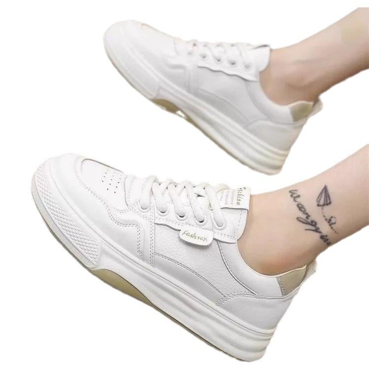 Flat white shoes women's versatile niche board shoes new spring high casual sports shoes