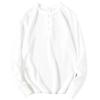 260G Heavy Weight Double-Sided Waffle Henry Collar Long Sleeves T-shirt Men's Fall and Winter Vintage Casual All-Matching Solid Color Bottoming Shirt