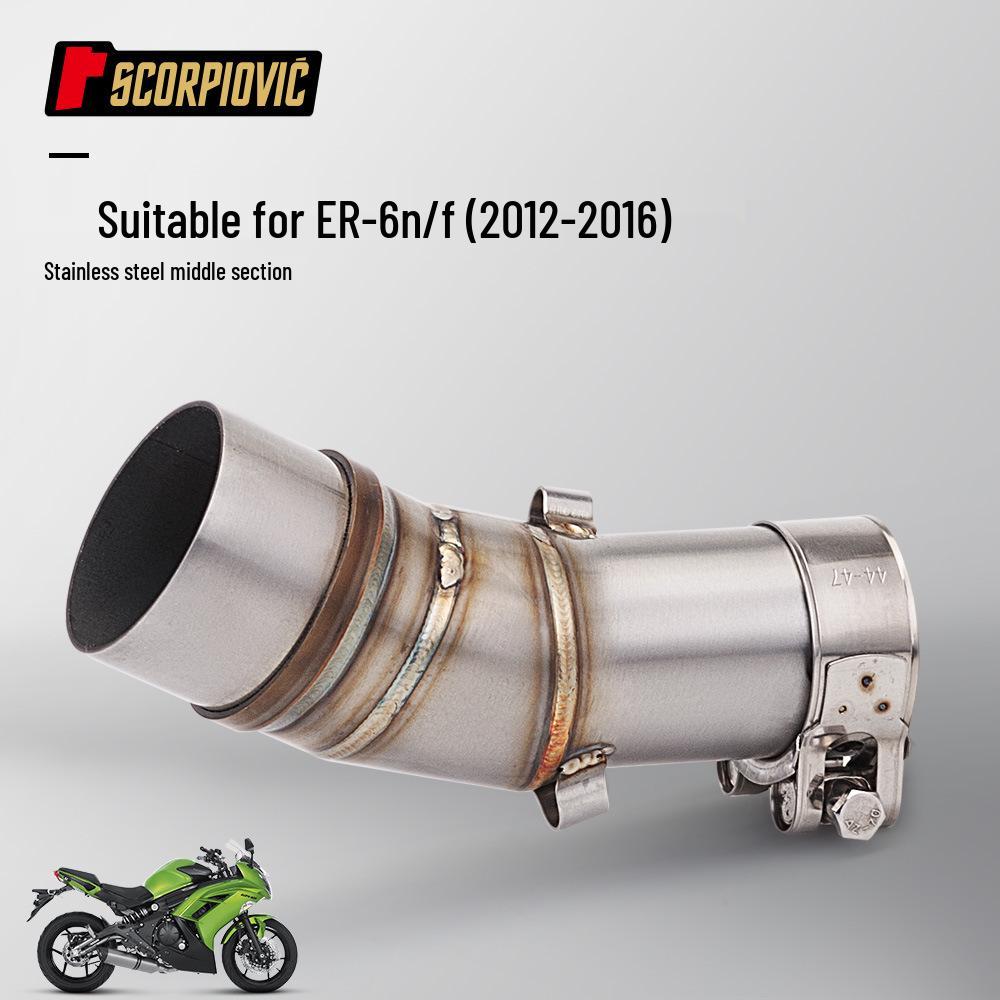 

Mid-Pipe for Z650, ER6N, Ninja 650, & ER6F - No-Damage Installation