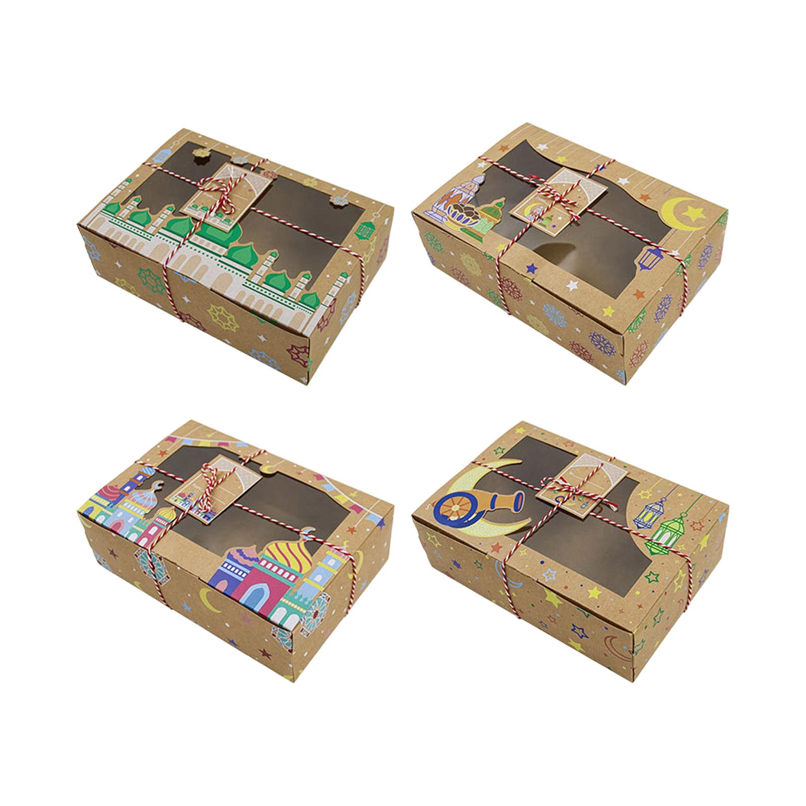 

Moon Castle Holiday Candy Box Kraft Paper Window Film Cookie Box Party Gift Packaging Box One Size