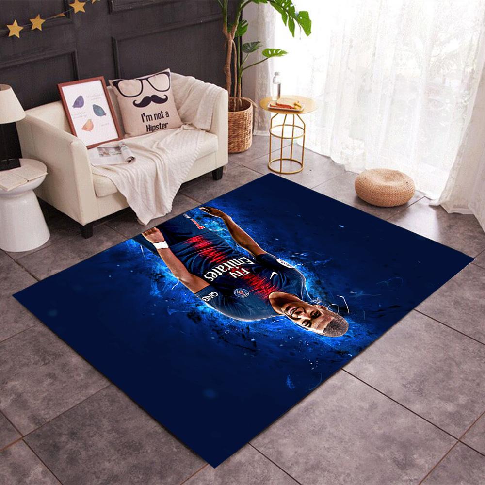 Mbappe Soccer Legend Floor Rug Office Rug Perfect for Study room Outdoor Living Rooms Decorate room Anti-slip Rug Decorate Offices