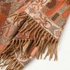 Jacquard Scarf Women's Winter Thickened Warm Ethnic Style Shawl High End New Imitation Cashmere Scarf