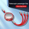 3 In 1 Multi Retractable USB Phone 5A Fast Charging and Data Cable for Iphone/Android/Type-C