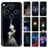 Painted Cover For Oppo Find X8 Pro Soft Black Silicon Back Cover Cases For Oppo Find X8 Findx8 Pro Shockproof Shell Cases Bumper