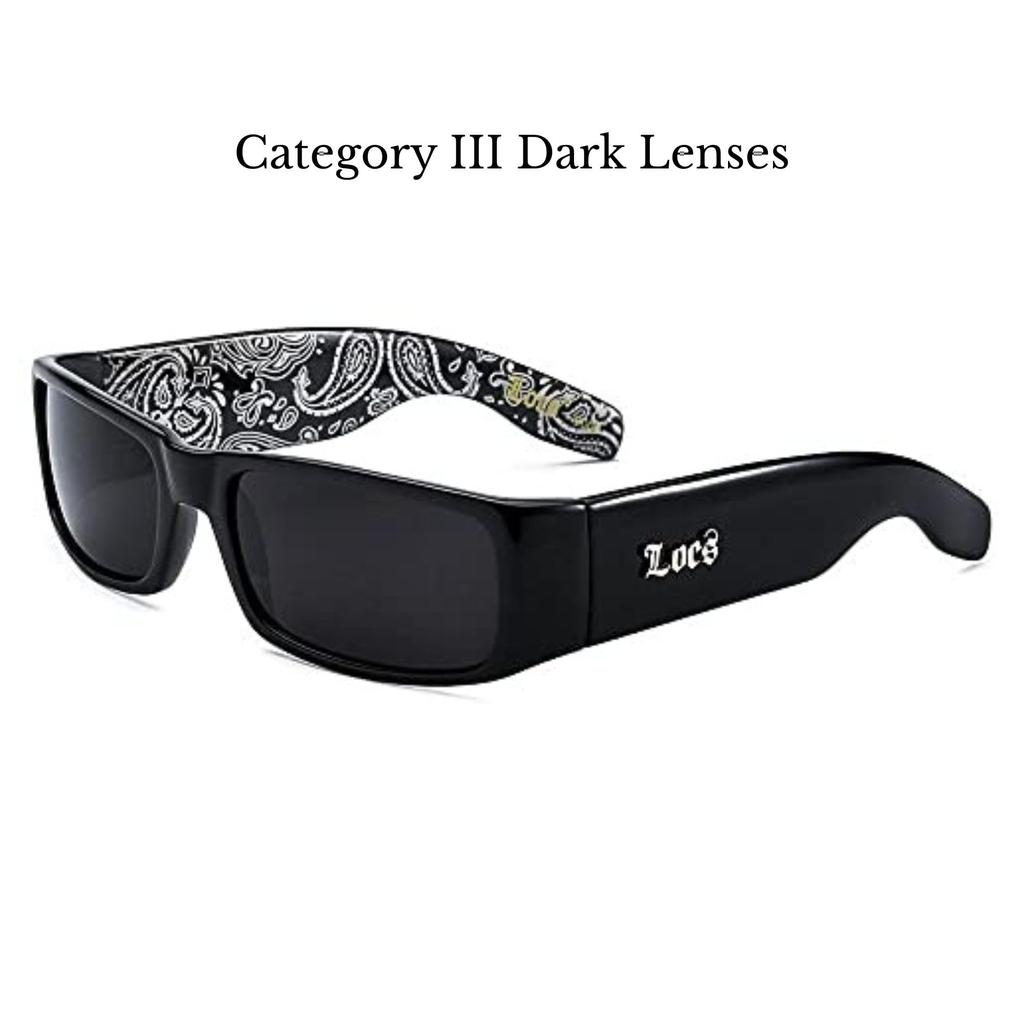 Locs Hardcore Black Sunglasses 142mm 0103, Black/Bandana Black,