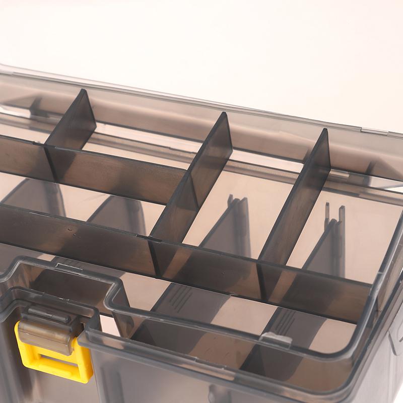 Double Layer Lure Tackle Box Fishing Accessories Adjustable Plastic Fishing Box Fake Bait Hook Tool Storage Boxes Fishings Gear