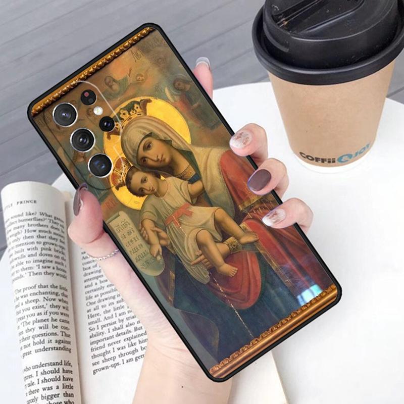 Immaculate Conception Virgin Mary Jesus phone case Cover For Samsung Galaxy S24 S25 Ultra S21 S22 S10E 10 Plus Note 20 FE S23