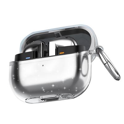 Şeffaf Koruyucu Kılıf Darbeye Dayanıklı Kulaklık Kılıfı Kapağı Düşmeye Karşı Şeffaf Kılıf Anahtarlıklı Samsung Galaxy Buds 3/Buds 3 Pro için
