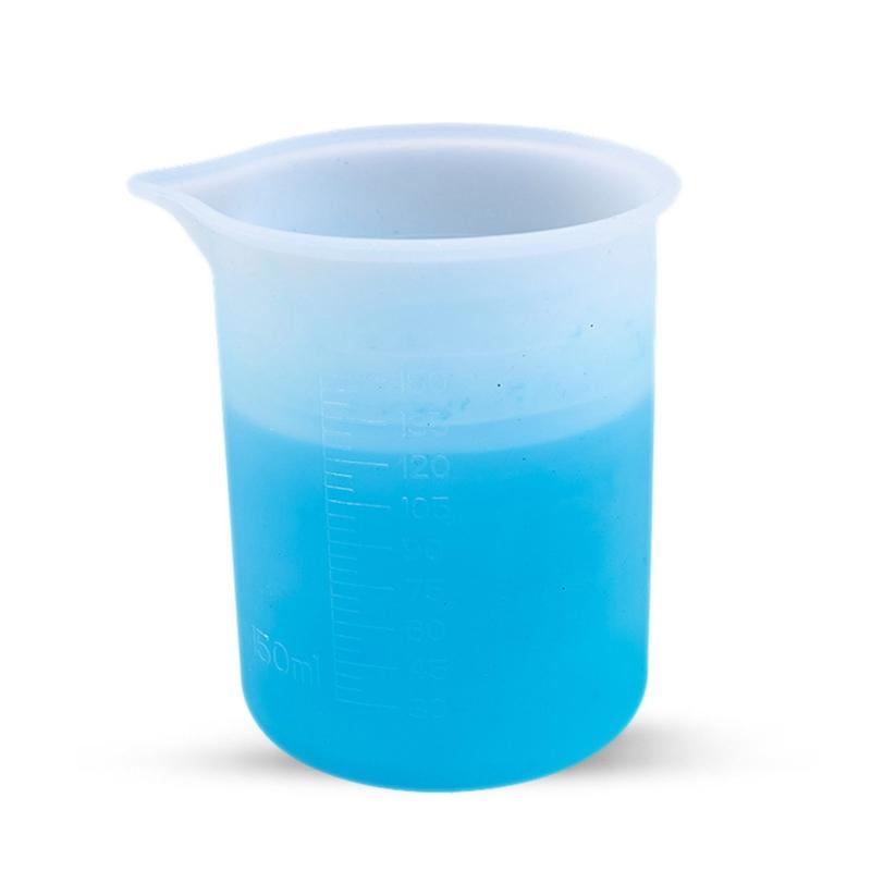 Acrylic Paint Pouring Cup Making Silicone Flexible Mesauring Cup Translucent Mixing Cup Epoxy Mold Pouring Tool 150ml 1