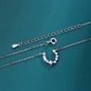 Oval Diamond Horseshoe Necklace Women's Sweet ins Versatile Jewelry Necklace Premium Accessories