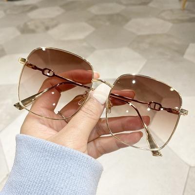 Óculos de Sol Femininos Moda Armação Quadrada Praia Óculos de Sol Degradê Original Lady Retro Marca Óculos de Sol UV400