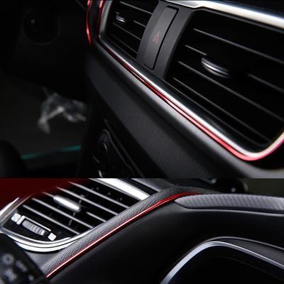 5M Auto Zierleisten Dekoration Flexible Streifen Tür/Mittelkonsole/Innenraum Spaltverkleidung Universal Chrom Zierleiste Helle Leiste