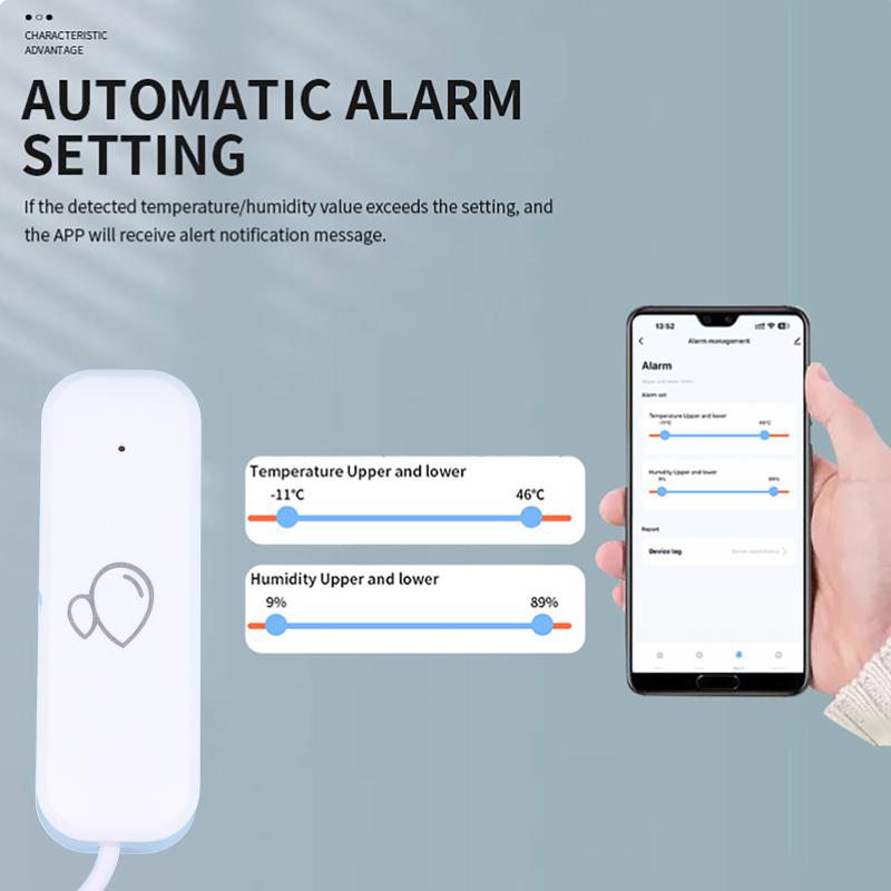 Czujnik Wody Wifi Alarm Przecieku Detektor Powodzi Smart Home Aplikacja Zdalne Sterowanie Smart Home Ochrona Bezpieczeństwa