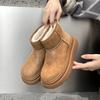 Women's Snow Boots Flat-soled, Non-slip Women Ankle Boots and Short Boots Winter Warm Slip-on Female Boots