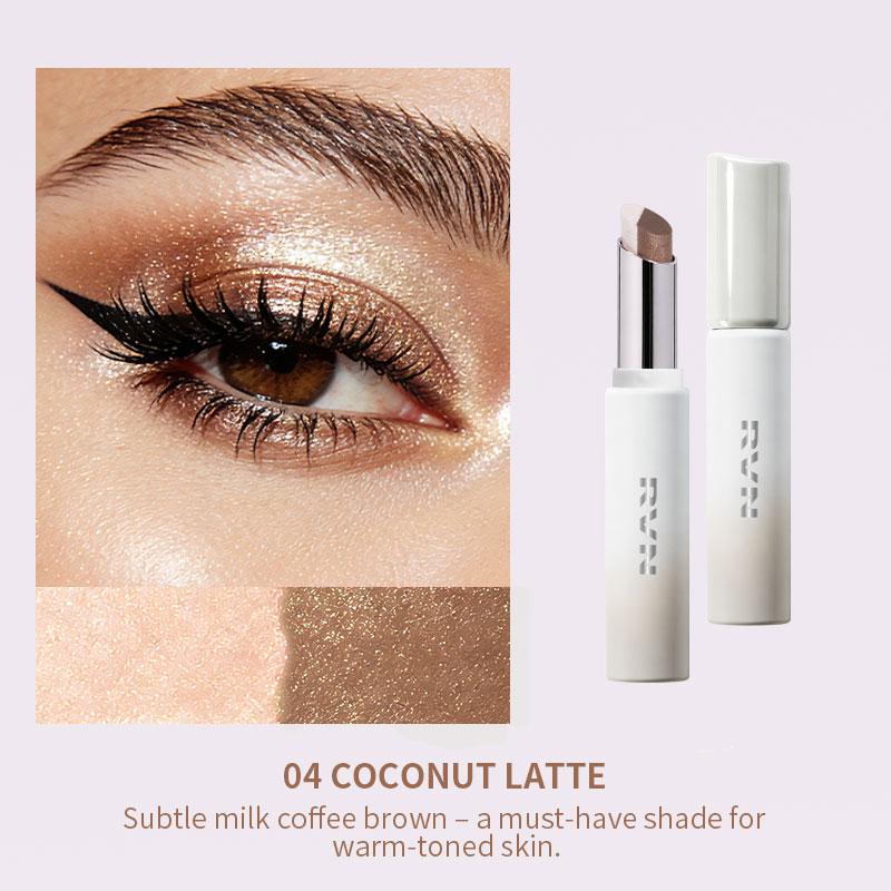Three Color Eyeshadow Stick Matte Pearl Glitter Long Lasting Waterproof Twist Up Portable Travel Friendly Daily Eye Makeup