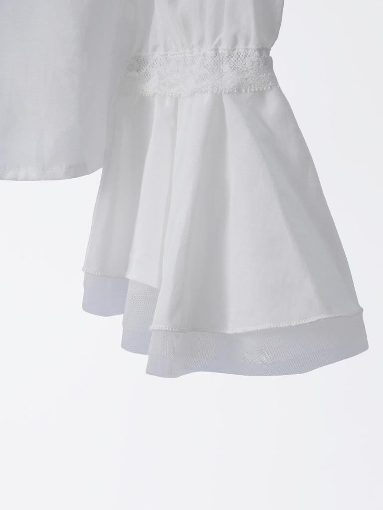 Premium Purple Label: 2026 Spring Silk-Cotton Blend French Style Ruffle V-Neck Bell Sleeve Shirt