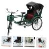 Collectible 1:10 Miniature Tricycle Model Iron Three Wheeld Rickshaw Replicas Vintage Desktop Decoration Gift For Adults