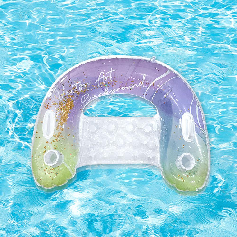 Klapp klapp gestreiften gestreiften bett schwimmende betten auf die aufblasbare lounge stuhl wasser