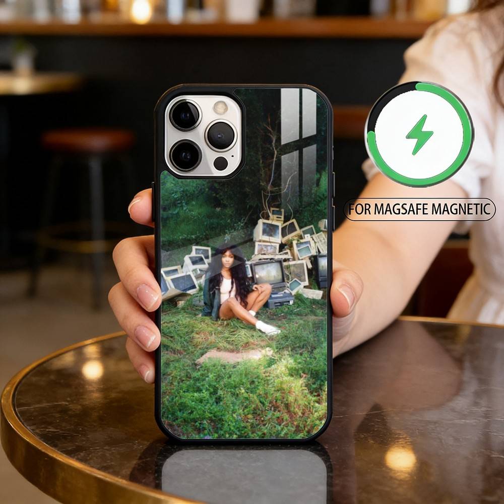 

S-SZA S-Singer-ER Phone Case For iPhone17,16,15,14,13,12,11 Plus,Pro Max Magnetic For Magsafe Wireless Charging iPhone12PRO